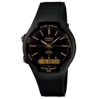 ราคา Casio Standard นาฬิกาข้อมูลผู้ชาย สีดำ สายเรซิ่น รุ่น AW-90H,AW-90H-9E,AW-90H-9EVDF (15732694933)