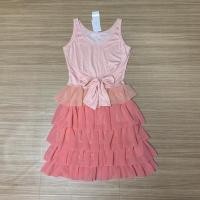 ราคา เดรสแขนกุดแต่งระบายชั้นๆสีชมพู มือ1 sm (19016460062)