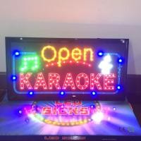 ราคา ป้ายไฟ ป้ายไฟOPEN ป้ายไฟตัวอักษร ป้ายไฟวิ่ง ป้ายไฟร้าน ป้ายไฟสำเร็จรูป ป้ายไฟหน้าร้าน ป้ายไฟLED-OPEN-KARAOKE (21020224466)