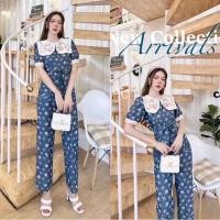 ราคา Used ✌️(XL)จั๊มสูทคอปก ลายน้องแมว งานป้ายBo rich ta (22661930860)