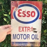 ราคา (ส่งเร็ว) essoป้ายสังกะสีแต่งผนังแผ่นเรียบ20*30ซม. (9252028095)