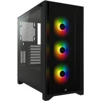 ราคา Corsair iCUE 4000X RGB Tempered Glass Mid-Tower ATX Case, Black (7351939466)
