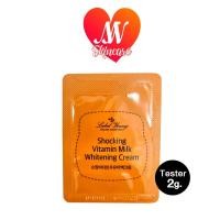 ราคา ถูกแท้✔ส่งไวทันใจ ขนาดทดลองฉลากไทย LABELYOUNG Shocking Vitamin Milk Whitening Cream 2g. ครีมน้ำนมสูตรช็อกกิ้งแบบซอง (15148820122)
