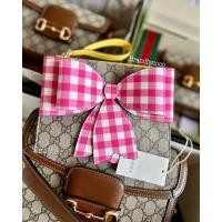 ราคา Gucci clutch โบชมพู 8” (12387549628)
