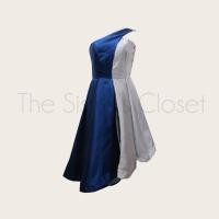 ราคา ชุดราตรีสั้น ออกงาน เดรสสั้น ทรงบ่าเดียว สีน้ำเงิน สีเทา มือสอง (2215468500)