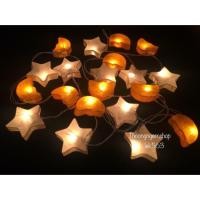 ราคา โคมไฟดาวพระจันทร์กระดาษสา โทนสี ขาวเหลือง (377807001)