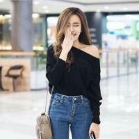 ราคา เสื้อไหมพรมทรงค้างคาวปาดไหล่ (174143266)