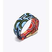 ราคา ❤️ลดล้างสต็อค 1,990 บาท ✅Tory Burch 47332 REVERSIBLE PRINTED DOUBLE-WRAP BRACELET Octagon Square Multi (14072917501)