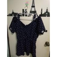 ราคา เสื้อเปิดไหล่ลายจุด (2235898630)