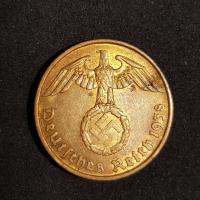ราคา เหรียญเก่าเยอรมัน ยุคนาซี ปี 1938 (A) / ชนิด 5 pfennig (21788933070)