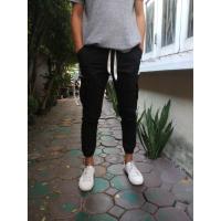 ราคา กางเกง Jogger Pants สีดำสายขาว (7791322134)