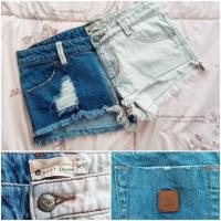 ราคา กางเกงยีนส์ขาสั้นทูโทนแบรนด์Roxyแท้ (7834224359)