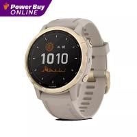 ราคา GARMIN สมาร์ทวอทช์ (30.04mm, ตัวเรือนสีทองอ่อน, สายซิลิโคนสีเทาอ่อน ) รุ่น FENIX6SPRO SOLA (23517790525)