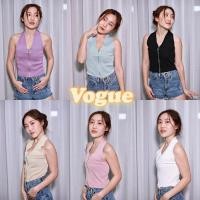 ราคา Vogue พร้อมส่งเสื้อไหมพรมคล้องคอซิปรูดได้ด้านหน้าร้านโว๊ก(51017)-NC (9536150604)