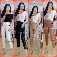 ราคา กางเกงผ้าฮานาโกะขากระบอกเล็กค่อนข้างเดฟ 7 ส่วน (6404545460)