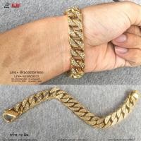 ราคา สร้อยข้อมือเพชร เพชรcz ทองฝังเพชร cz diamond ฝังเพชร Hi-end สแตนเลสแท้100% stainless 316l สร้อยคอโซ่ Hiphop bracelet (3635214443)