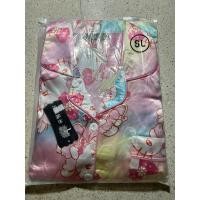 ราคา ชุดนอนซาตินแขนสั้นขายาวฟรีไซส์คิตตี้สามโทน (24553343864)