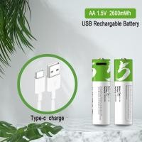 ราคา 1.5V AA battery 2600mWh USB AA rechargeable li-ion battery for remote control mouse small fan Electric toy battery +Type (23181068433)