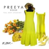 ราคา Dress Linin สีเขียวมะนาว (7034799430)