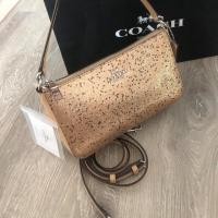 ราคา Coach แท้ พอชสีทองเพรชรุ่นหายาก ทรงสวยมาก (3710856864)