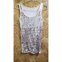 ราคา เสื้อกล้ามผ้ายืด ปักเลื่อมสีเงิน (25151315952)