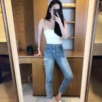 ราคา กางเกงยีนส์ขายาวkristhaya size m (2508077799)