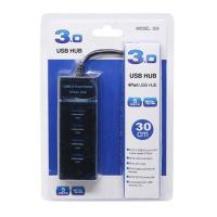 ราคา USB HUB 4 port 3.0 สายยาว 30 cm สีดำ (13622916551)
