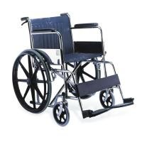 ราคา รถเข็น Wheelchair วีลแชร์ รถเข็นโครงเหล็ก รุ่น KY809BJ-46 มีเบรคมือ ล้อแม็ก สามารถพับเก็บได้ (19092047846)