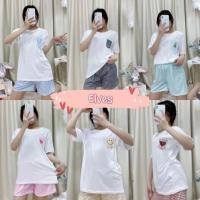 ราคา Elves✨พร้อมส่ง✨ ชุดนอน เสื้อยืดคอหลมแขนสั้น+กางเกงขาสั้น เสื้อดีเทลกระเป๋าน่ารัก ~ DX-SY-9654 ~ 05 (16940671041)