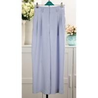 ราคา กางเกง UNIQLO แท้100% สีฟ้าอ่อน ผ้าทิ้งตัว size S (1898686565)