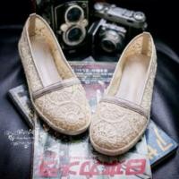 ราคา รองเท้าคัชชู ผ้าลูกไม้♡♥ (2777510)