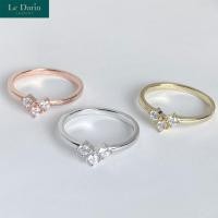 ราคา Le Darin แหวนเงินแท้925 ประดับเพชรจำนวน 3 เม็ด เรียงกันคล้ายรูปหัวใจ ตัวเรือนชุบทองคำขาวเกรดพรีเมี่ยม น่ารักมินิมอล (5693095043)