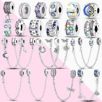 ราคา เครื่องประดับ สร้อยข้อมือ เงินแท้ เกรด 925 จี้รูปดวงจันทร์ และดาว เพื่อความปลอดภัย สําหรับผู้หญิง 2023 (22833554113)