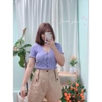 ราคา กางเกงขาสั้นกระเป๋าหน้าแต่งปิดแบบอินธนูเก๋ๆ ผ้าคอตตอนกึ่งยีนส์เนื้อดี #ไซส์ใหญ่ #บิ๊กไซส์ #กางเกงเอวสูง #สาวอวบราคาถูก (2974199088)