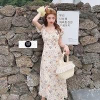 ราคา เดรสยาวสีครีมลายดอกไม้ น่ารัก งานป้าย งานเกาหลี (7436905219)
