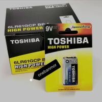 ราคา Toshiba Battery ขนาด 9v Alkaline high power กำลังสูงใช้ทนนาน จำนวน12ก้อน onebanmor (6920628446)