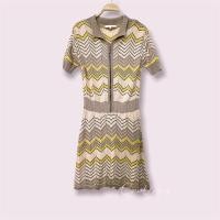 ราคา [ส่งต่อ] Lyn around แท้ เดรสไหมพรมลาย (สีน้ำตาลอ่อน) (17316202959)