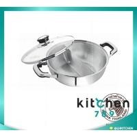 ราคา หม้อชาบู ตราหัวม้าลาย พร้อมฝาแก้ว 2ช่อง 26ซม. (3890335886)