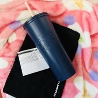 ราคา ราคารวมส่งแล้ว✨แก้วทรงสูงสีน้ำเงินเข้มสุดเท่ *พร้อมถุงผ้า* | STARBUCKS แท้ 100% ✅ (8436624444)