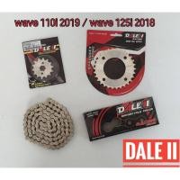 ราคา ชุดโซ่สเตอร์เลส DALE (420) สำหรับ เวฟ110i (2019) / WA125i (2018) / DR Super Cub 2018 ไฟกลม ใช้กับอาร์มยืด 2 นิ้ว = 1 ชุด (10322522021)