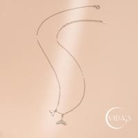 ราคา VIDAS สร้อยเงินแท้ จี้รูปครีบปลาน่ารัก (22175247753)