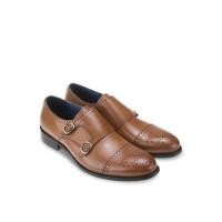 ราคา Mac&Gill รองเท้าทำงานหนังแท้แบบสวม Double Monkstraps Perforated Leather Shoes รองเท้าผู้ชายหนังแท้แบบทางการ (6411006392)