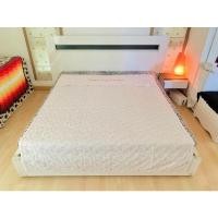 ราคา ผ้าห่ม (แบบบาง) ขนาด 5.5-6ฟุต สีชมพูลายดอกวินเทจ ด้านบนมีระบายปักลายดอก ยี่ห้อ AROMOA มือสองสภาพดี สินค้าเกาหลีแท้ (15224664547)