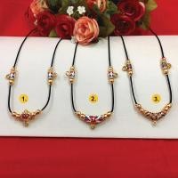 ราคา สร้อยพระเชือกร่มคั่นเม็ดลงยา ห้อยพระได้ 3 องค์ แบบรูดปรับความยาวได้ (12278578574)