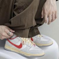 ราคา ✓❇✕Nike Dunk Low รองเท้าผู้ชาย Nike สีขาวสีเทาสีส้มรองเท้าลำลองสตรีรองเท้ากีฬาที่ทนต่อการสึกหรอ FJ5429-133 (17599501812)