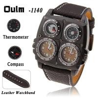 ราคา นาฬิกาผู้ชายสไตล์ทหาร มีเข็มทิศและเครื่องวัดอุณหภูมิ Oulm (115743305)