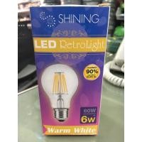 ราคา TOSHIBA SHINING หลอดไฟ LED โชว์ไส้ Retrolight 6w แสงวอร์ม ขั้วเกลียว E27 (4277274227)