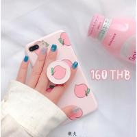 ราคา พร้อมส่งจากไทยเคสไอโฟนเคสลูกพีชผิวด้าน+holder i6,6s,6+,6s+,7,7+,8,8+,x 160 บาท (1556612422)