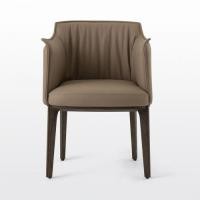 ราคา modernform เก้าอี้ รุ่น HALLEN ขาไม้จริงสีดำ หุ้มหนังแท้น้ำตาล (14125911763)