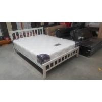 ราคา เตียงเหล็กกล่อง พื้นไม้อัด ขนาด 3.5 ฟุต 5 ฟุต 6 ฟุต (ไม่รวมที่นอน) (2775474119)